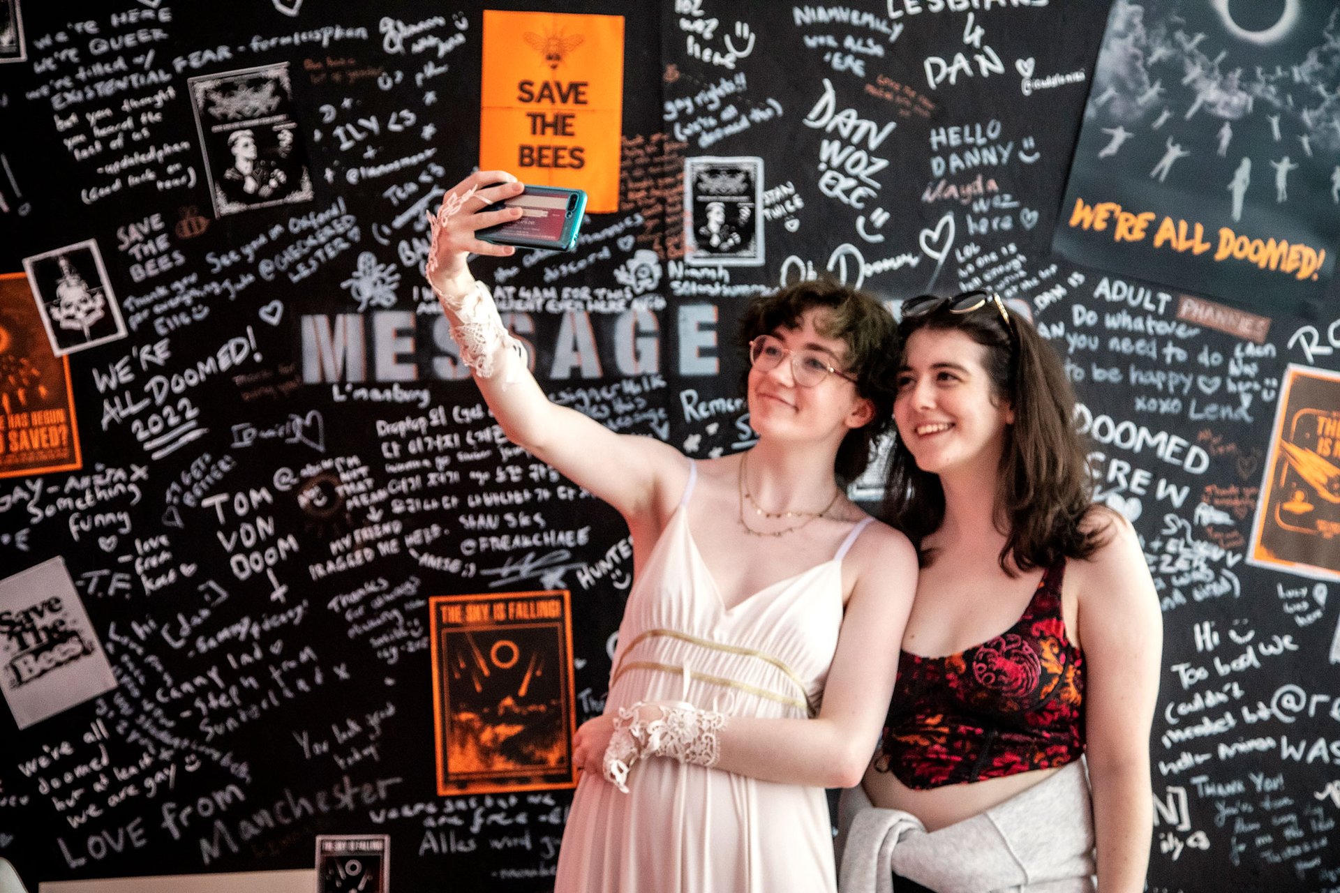 Fans enjoying some IRL Merch